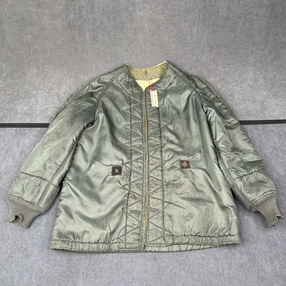 Vintage USAF MIL-L-4889 Jacket Liner Abe L Greenberg Sage Green Small Reg Y2K